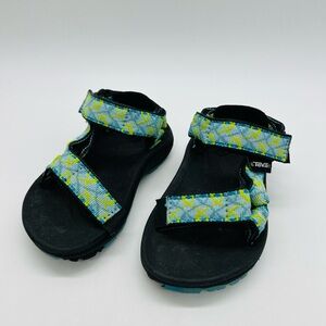 Teva Kids' Blue and Yellow Strappy Sandals Size 8 Toddler